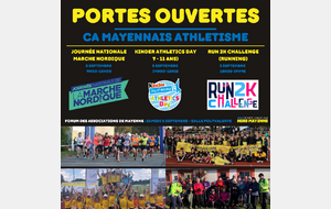 Évènements de rentrée - portes ouvertes - CAM Athlétisme